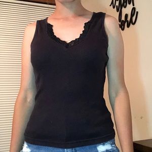 black tank w lace